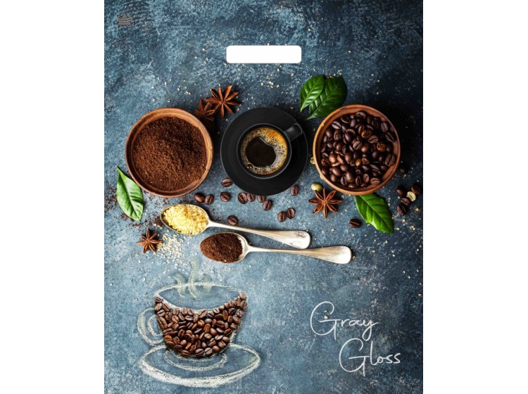 Мешок ПВД (выр.руч) 480*390, (50мкр) Грэй Глосс Кофе